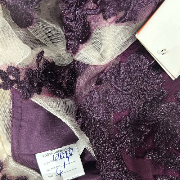 Chiffon Jumpsuits Mother of The Bride Pant Suits Lace Appliques 3/4 NWT Size 4 - Picture 4 of 10